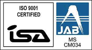 【ISO9001】ISA&JABマーク